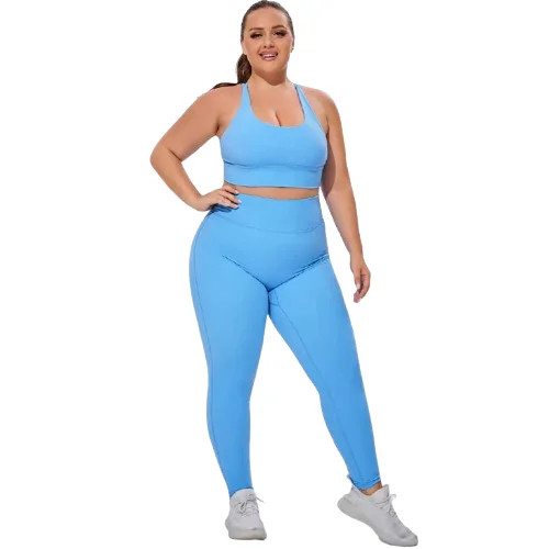 Blue Smooth Leggings