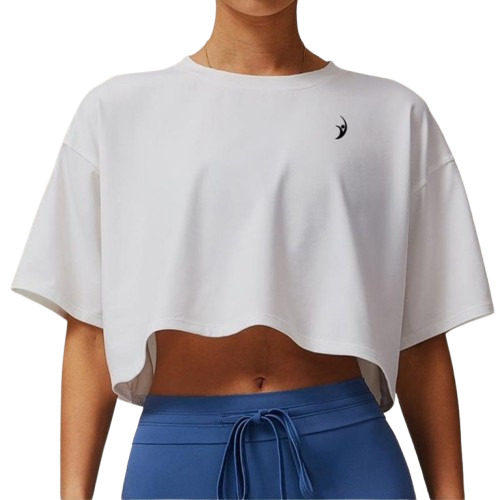 White Cropped Top