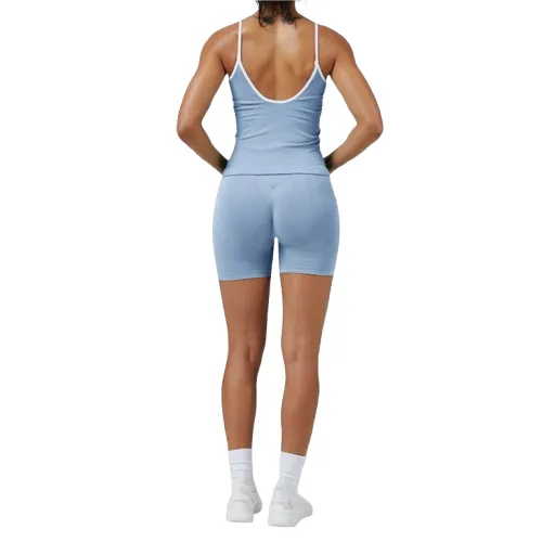 Blue Motion Shorts Set
